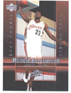 2003-04 upper deck rookie exclusives #1 lebron james rc rookie cavaliers lakers