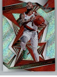 2019-20 revolution basketball #58 damian lillard portland trail blazers official nba trading card from panini america