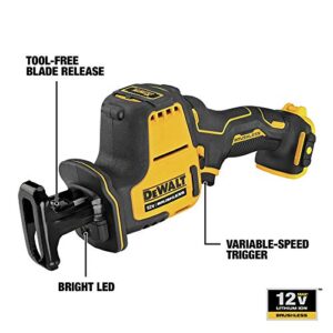 DEWALT XTREME 12V MAX* Reciprocating Saw, One-Handed, Cordless, Tool Only (DCS312B)