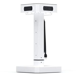 Luxor LuxPower Mobile AC and USB Charging Tower with 8 USB Charging Ports, 8 AC Outlets - White, 14" W x 14" D x 40" H