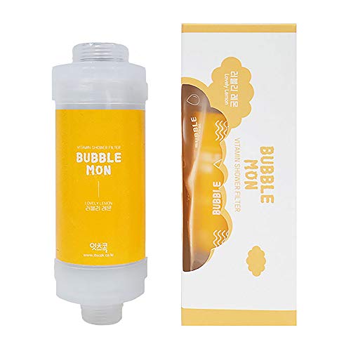 BUBBLEMON Vitamin Shower Filter (Lovely Lemon) Vitamin C Shower Filter Skin Moisturizing Protect Skin Dry Made in Korea