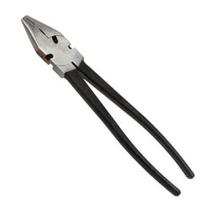 10" premium fence pliers round nose utica style