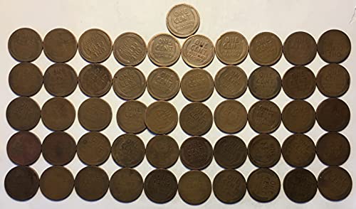 1912 P Lincoln Wheat Cent Penny Roll (25) Coins Penny Seller Good