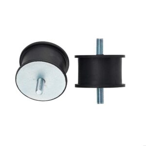 Large- Sized Rubber Cylindrical Vibration Isolator Mount with M12 Threads for Pump,Generator,Engine,Compressor, Motors,etc.