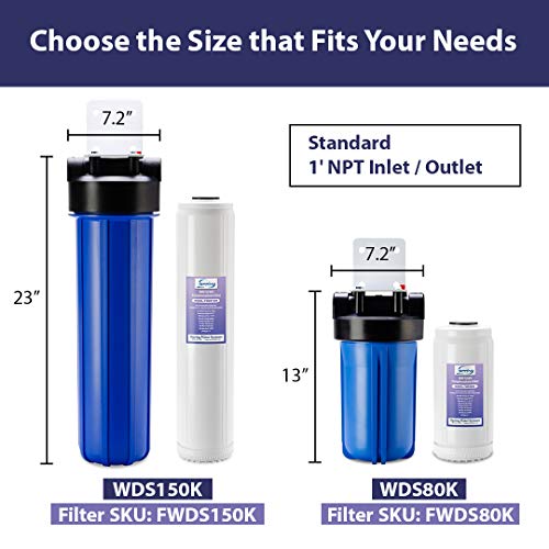 iSpring WDS80K Anti-Scale 10" x 4.5" Whole House Water Filter with Patented Scale Inhibitor