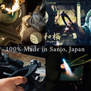 Hanafubuki Wazakura Hand Forged Knob Bonsai Cutter Made in Japan 8-1/4inch(210mm), Japanese Gardening Tools, Round Edge Concave Branch Cutter Black
