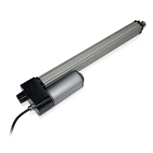 progressive automations 12v waterproof (450 lbs. 14 in.) linear actuator ip68m. ip69k for industrial, solar usage. brushed dc electric motor & 400-hour salt spray rating pa-10-14-450-n-12vdc-ss