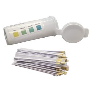 Restaurant Quaternary Ammonium (QAC, Multi Quat) Sanitizer Plastic Test Strips, 0-400 ppm [Vial of 100 Strips]