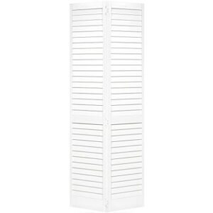 closet door, bi-fold, louver louver plantation primed white (28x80)