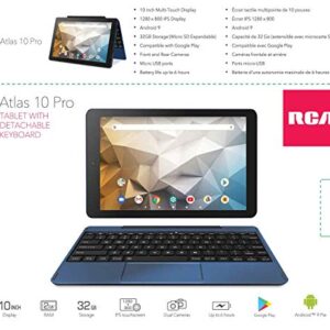 RCA Atlas 10 Pro (RCT6B06P23H) 10 Inch Android 9 Tablet with Keyboard Navy (Renewed)