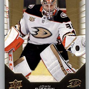 2019-20 Upper Deck Trilogy Hockey #14 John Gibson Anaheim Ducks Official NHL Trading Card From Upper Deck