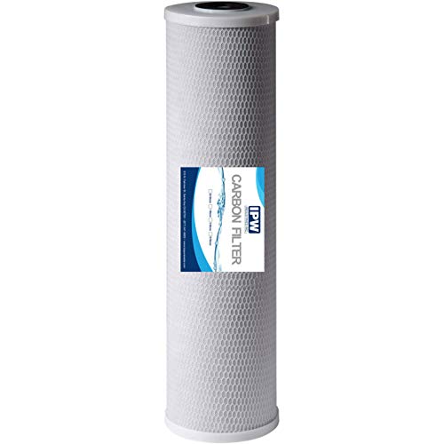 High Capacity 20” x 4.5” Full Flow Water Filter Replacement Cartridges - CTO Carbon Block - Fits Standard 20" x 4.5" Whole House Water Filtration Systems by IPW Industries Inc