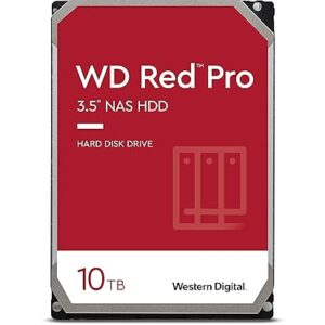 Western Digital 10TB WD Red Pro NAS Internal Hard Drive HDD - 7200 RPM, SATA 6 Gb/s, CMR, 256 MB Cache, 3.5" - WD102KFBX