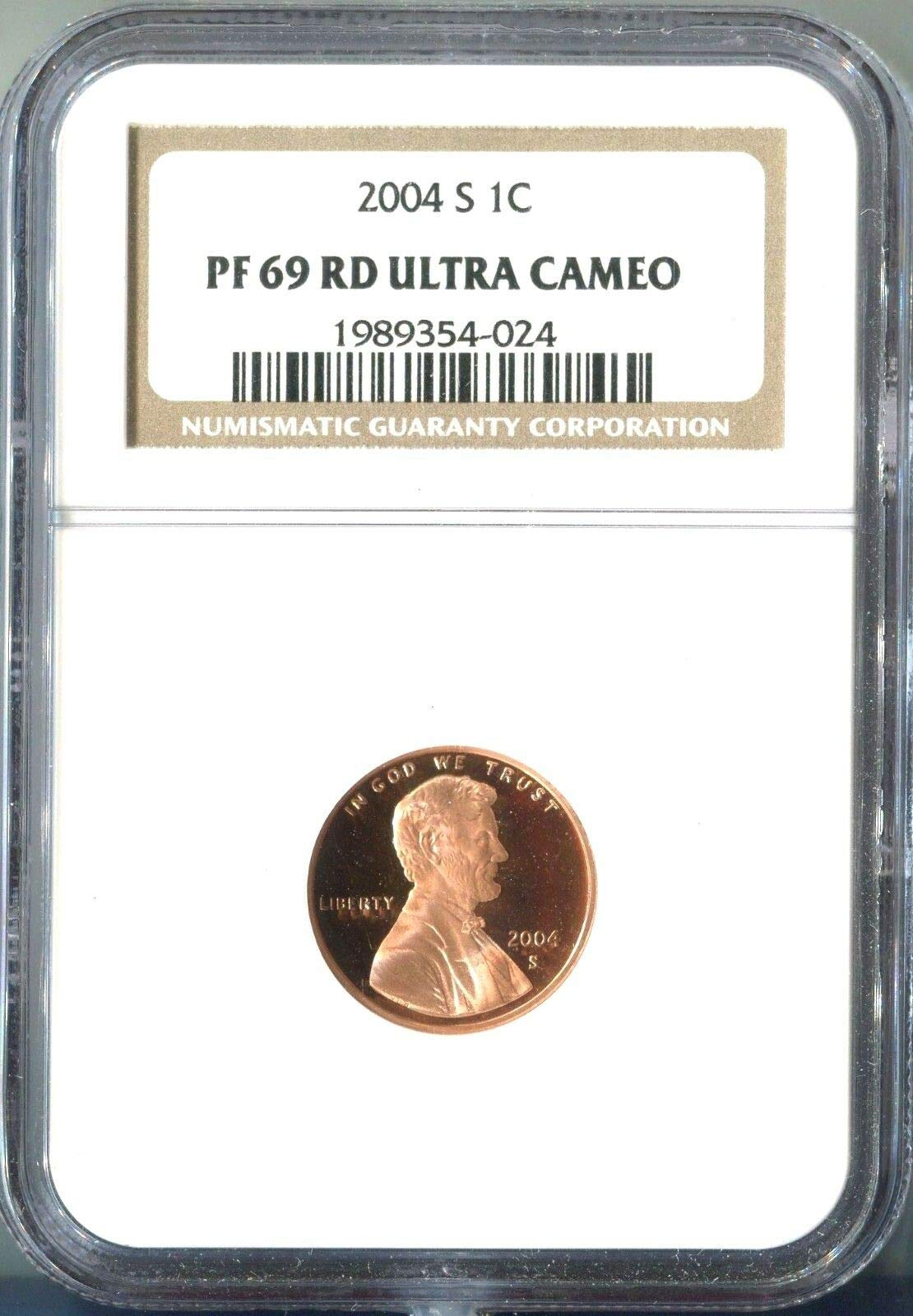 2004 S Lincoln Cent Gem Proof - Deep Cameo - Professionally Graded - Near Perfect - NGC PF69 Red UCAM -