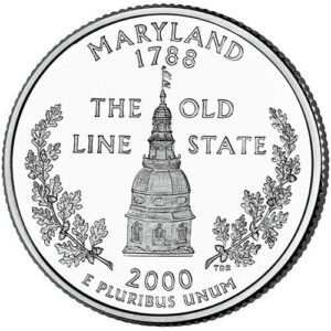 2000 p bu maryland state quarter choice uncirculated us mint