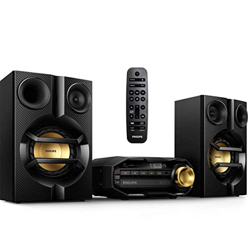 Philips FX10 Bluetooth Stereo System for Home with CD Player, MP3, USB, FM Radio, Bass Reflex Speaker, 230 W