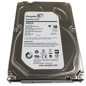 Seagate ST4000DM000 Desktop Hdd 4TB Sata 6GB/s Ncq 64MB Cache 3.5in Internal Bare Drive (Renewed)