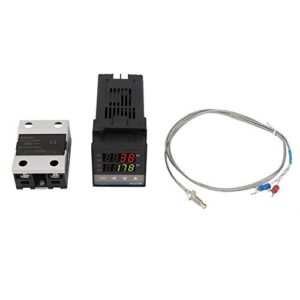 maxmartt digital led temperature controller, 0-1300℃ alarm pid thermostat kits, temperature controller + solid state relay + k thermocouple