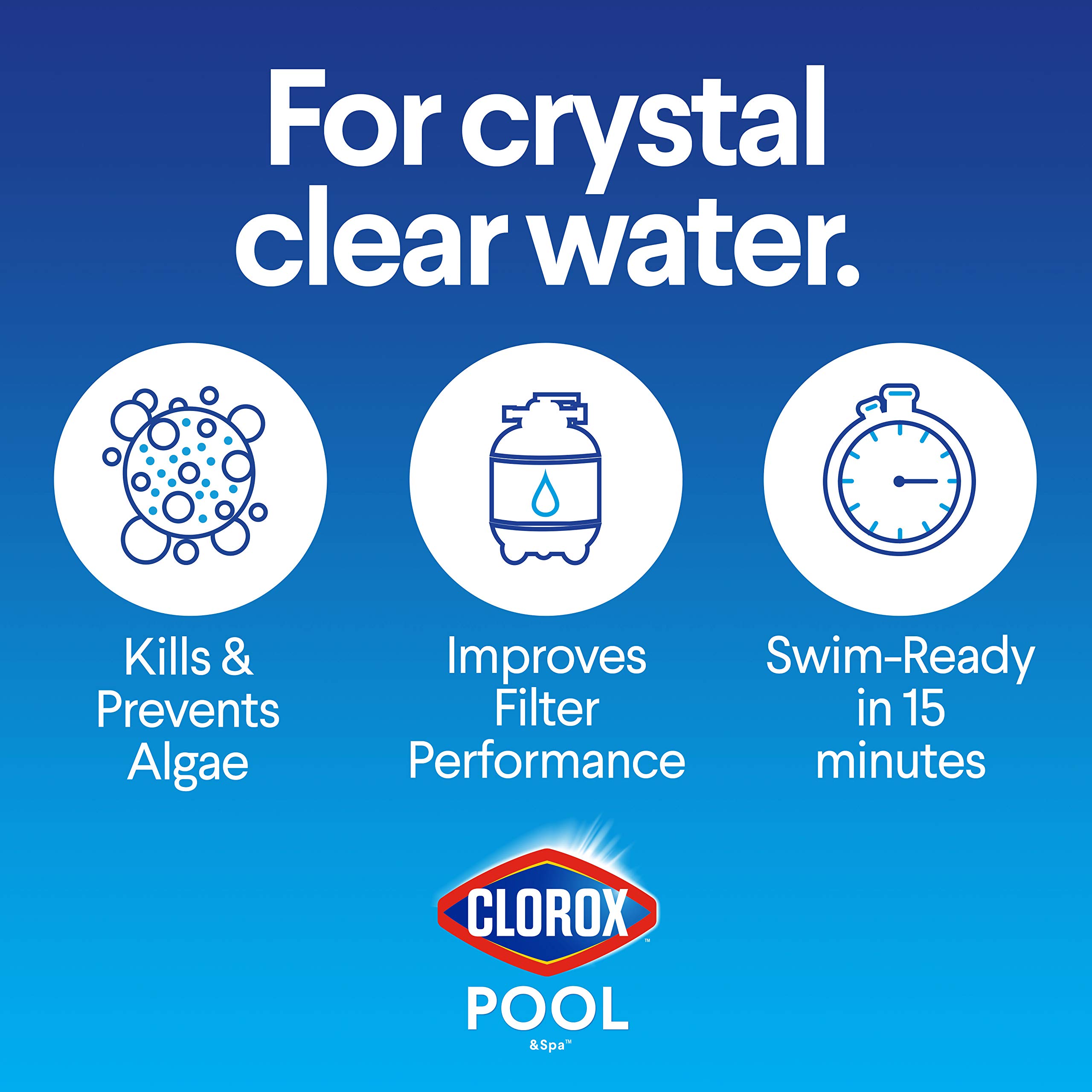 Clorox Pool&Spa 33506CLX Pool Shock XtraBlue (6 1-lb Bags), 6 Pack, White