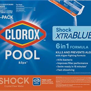 Clorox Pool&Spa 33512CLX Pool Shock XtraBlue (12 1-lb Bags), 12 Pack, White