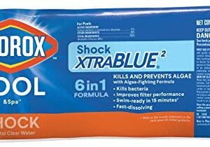 Clorox Pool&Spa 33512CLX Pool Shock XtraBlue (12 1-lb Bags), 12 Pack, White