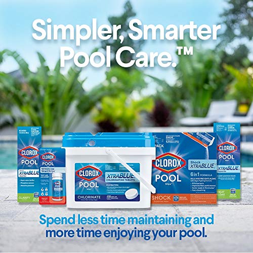 CLOROX Pool&Spa XtraBlue 1" Chlorinating Tabs, Kills bacteria (Perfect for small pools), 5lb