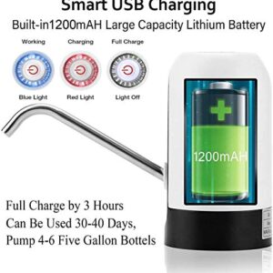 Water Bottle Pump 5 Gallon USB Charging Automatic Drinking Portable Electric Water Dispenser/Switch