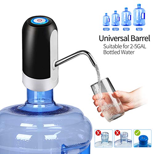 Water Bottle Pump 5 Gallon USB Charging Automatic Drinking Portable Electric Water Dispenser/Switch