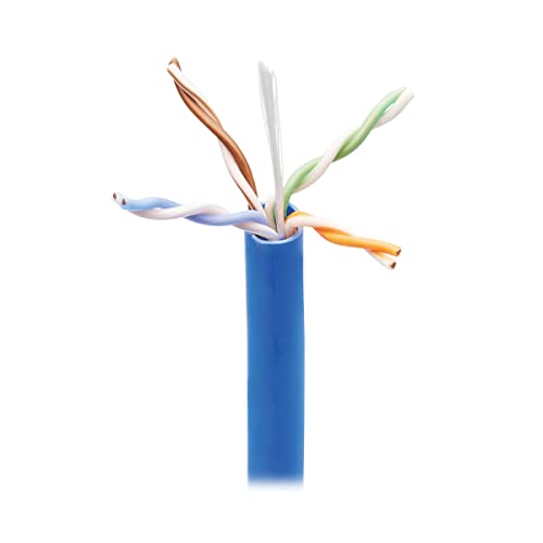 Tripp Lite Cat6 Bulk Ethernet Cable, CMP-LP .5A Plenum, Solid 23AWG, 100W High-Power PoE and PoE++, Blue, 1000ft (N224-01K-BL-LP5)