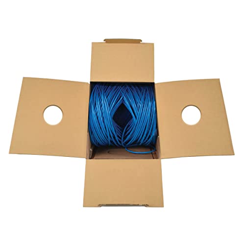 Tripp Lite Cat6 Bulk Ethernet Cable, CMP-LP .5A Plenum, Solid 23AWG, 100W High-Power PoE and PoE++, Blue, 1000ft (N224-01K-BL-LP5)