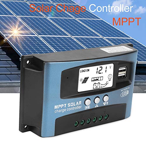 MPPT Solar Charge Controller, 40/50/60/100A Solar Charge Controller Dual USB LCD Display 12V 24V Solar Charge Regulator Solar Battery Charger ( 100A) Solarregler Mppt Charge Controller