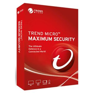 Trend Micro Maximum Security | 2020 | 3 PC's | 1 Year Subscription | For All devices | Keycard- No Disc