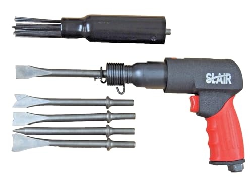 2 in 1 Pistol Air Pneumatic Needle Scaler Hammer Chisel 5000BPM 19 Needles 5 Chisels Remove Paint Rust Welding xx588