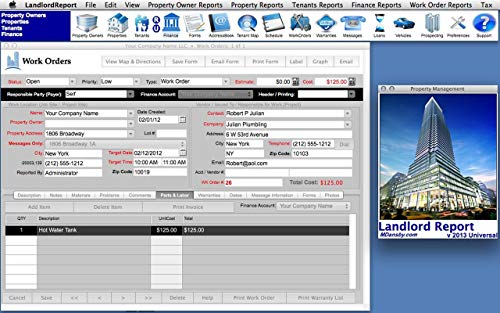 Rental Property Management Software - Landlord Report (MAC/WIN) - 10 Units