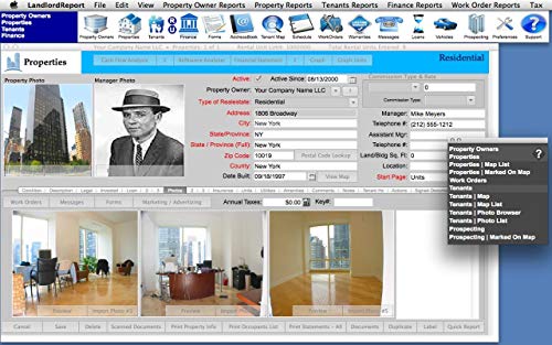 Rental Property Management Software - Landlord Report (MAC/WIN) - 10 Units