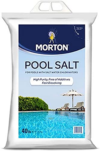 EasyGoProducts Spas 40 Pounds Morton Pool Salt High Purity & Fast Dissolving Chlorine Generator, White