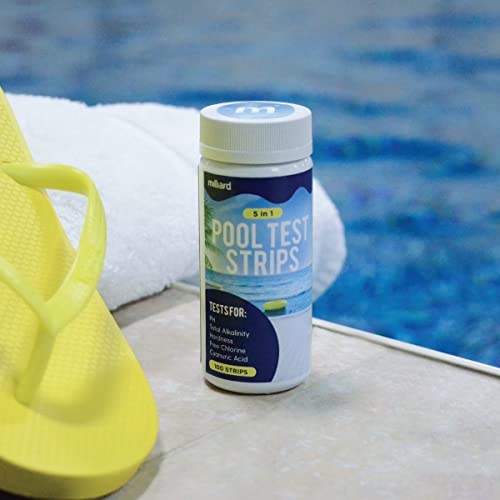 Milliard Pool Test Strips – for Pool Water, Hot Tub, and Spa - 5-Way Test Strips - 100 Count