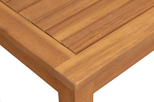 Patio Sense 63407 Lio Oslo Wooden Side Table Light Brown Sofa & Bed End Table for Mobile Snack & Other Essentials Durable Wood Construction Modern & Contemporary Furniture for Indoor & Outdoor