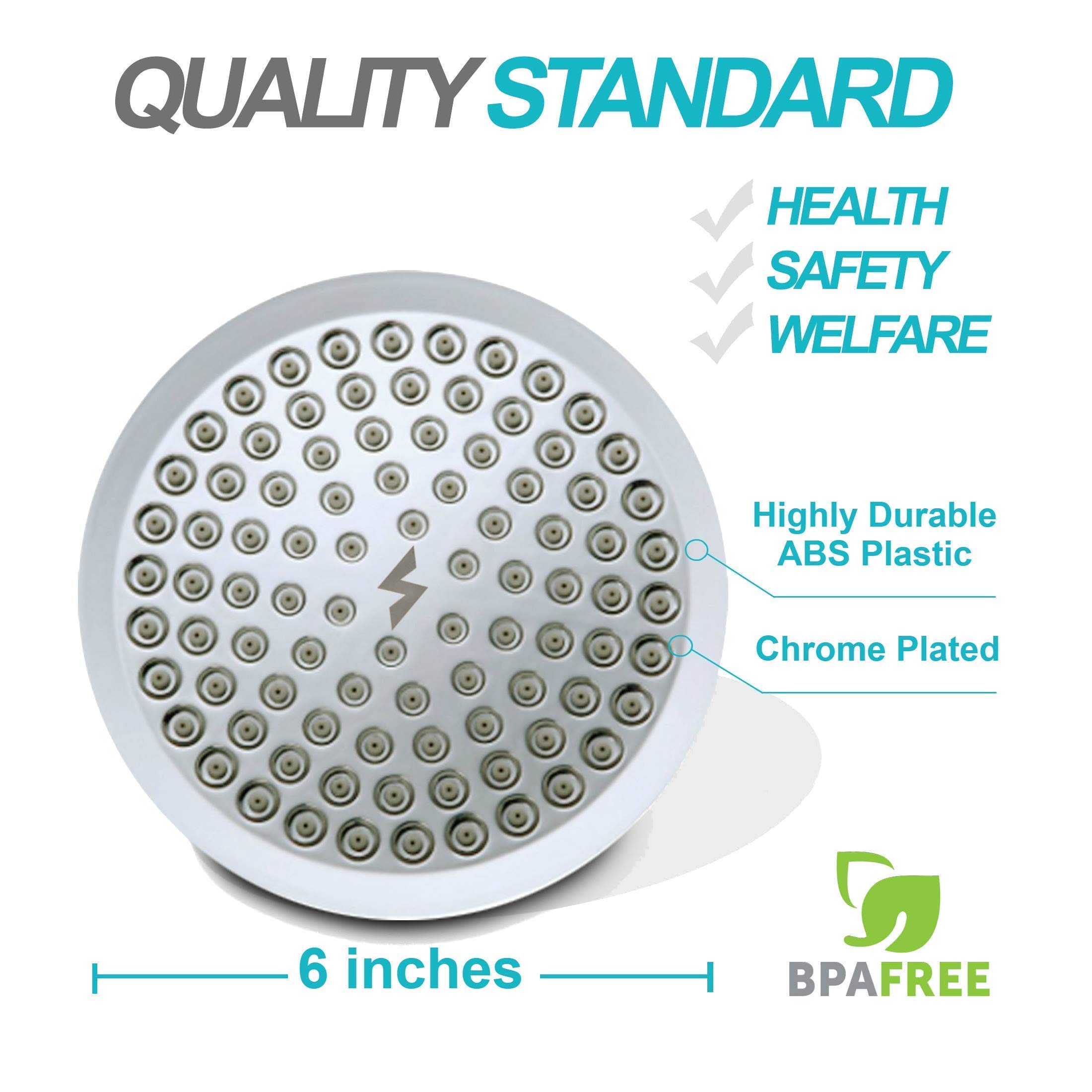 SparkPod Chrome High-Pressure Rain Shower Head with Matching 11" Shower Arm Extension - Control angle and height of your shower head for the Ultimate Experience Shower - 1-min Installation