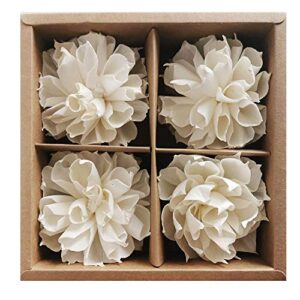 4 dahlia sola flower diffuser cotton wick for home fragrance aroma oil by plawanature