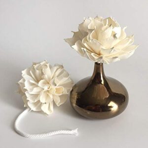 4 Dahlia Sola Flower Diffuser Cotton Wick for Home Fragrance Aroma Oil by Plawanature