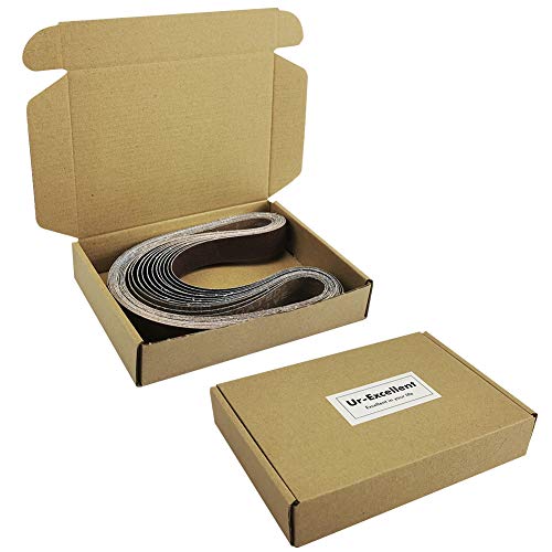1 x 42 Inch Sanding Belt Pack 1-Inch x 42-Inch,12 Pcs(4 Each of 80 120 150 Grits) Aluminum Oxide for Sander
