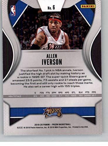 2019-20 Panini Prizm #6 Allen Iverson Philadelphia 76ers NBA Basketball Trading Card