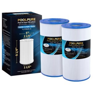 poolpure prb35-in spa filter replaces unicel c-4335, guardian 409-219, filbur fc-2385, 03fil1300, 17-2482, 25393, 303557, 817-3501, r173431, 35 sq.ft, 5 x 9 drop in hot tub filter, 2 pack