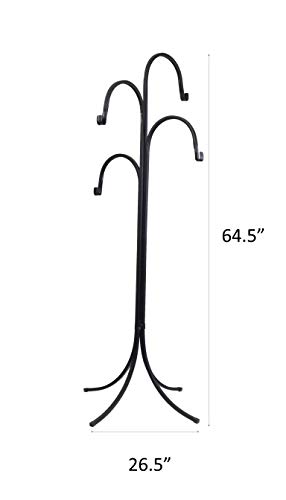 Classic Home and Garden H18003 Four-arm Plant Stand, Black