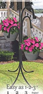 Classic Home and Garden H18003 Four-arm Plant Stand, Black