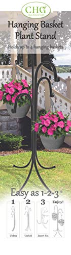 Classic Home and Garden H18003 Four-arm Plant Stand, Black