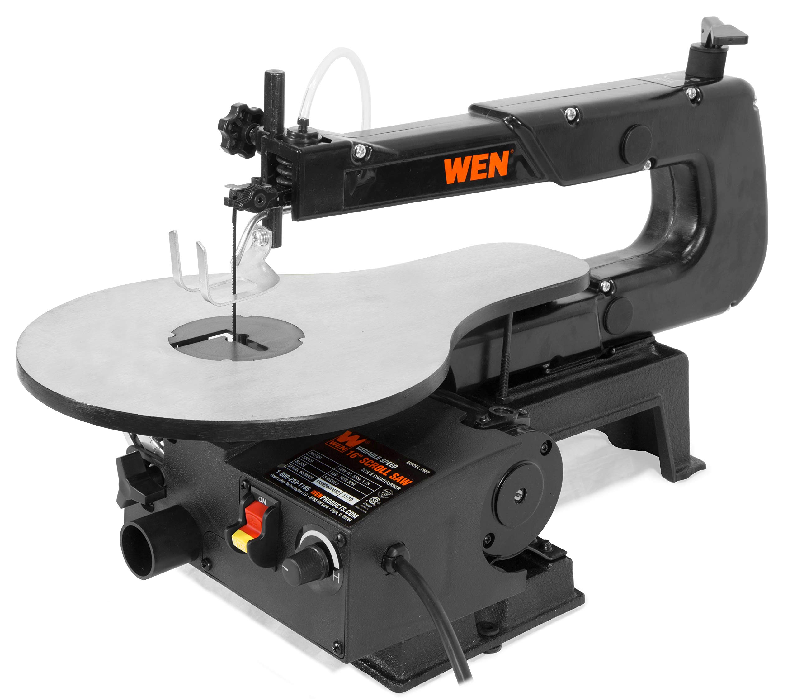 WEN 3922 16-inch Variable Speed Scroll Saw with Easy-Access Blade Changes