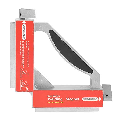 Magnetic Welding Jig,Dual Switch 90 Degree Magnet Welding Fixture Strong Magnetic Welder Jig Holder,for Workpiece Fixation During Cutting