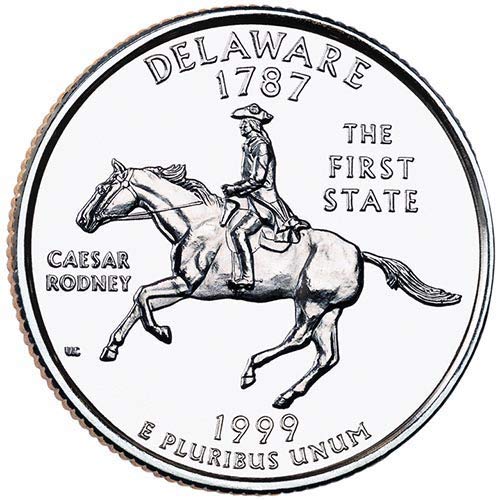 1999 D BU Deleware State Quarter Choice Uncirculated US Mint